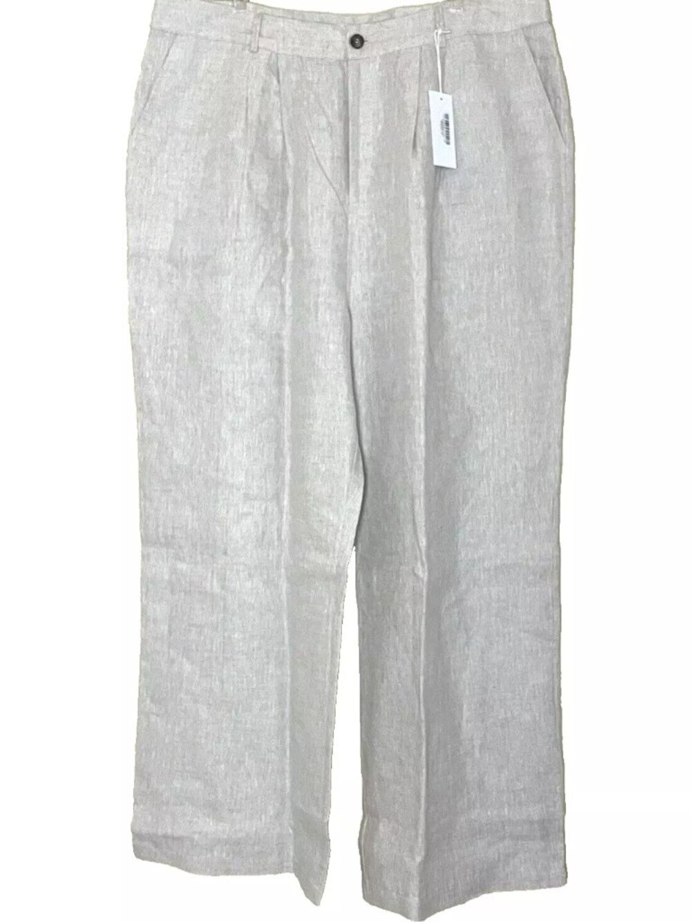 REFORMATION Vesta Linen Pant 18 NEW Quiet Luxury Old Money Minimalist Neutral - Picture 2 of 11
